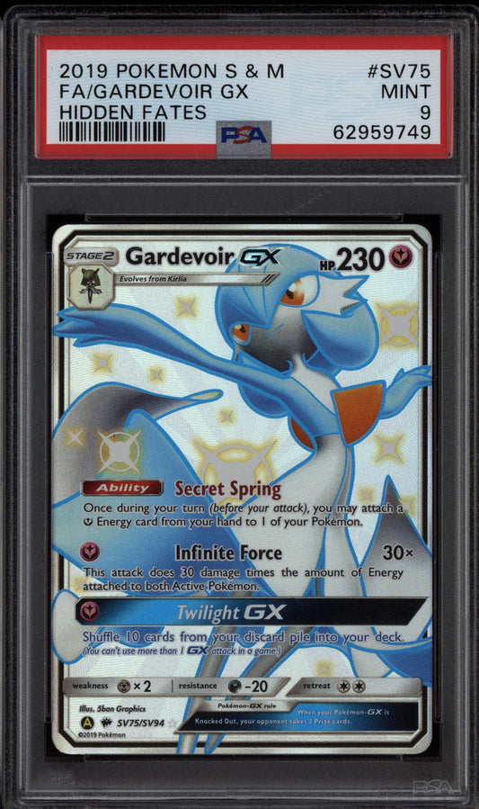 Gardevoir GX 2019 Pokemon Sun & Moon Hidden Fates SV75/SV94 PSA 9