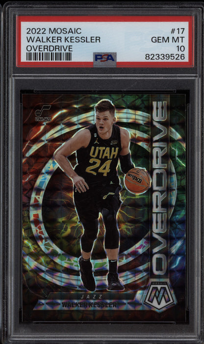Walker Kessler 2022 Panini Mosaic Overdrive RC PSA 10