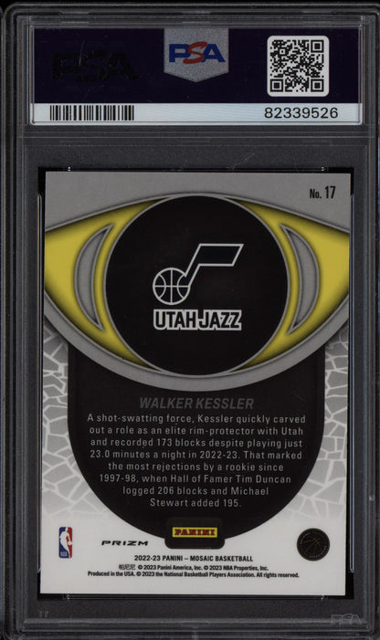 Walker Kessler 2022 Panini Mosaic Overdrive RC PSA 10