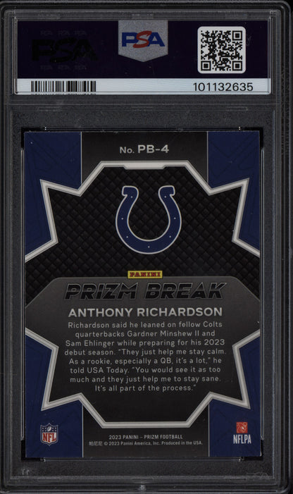 Anthony Richardson 2023 Panini Prizm Prizm Break RC PSA 8