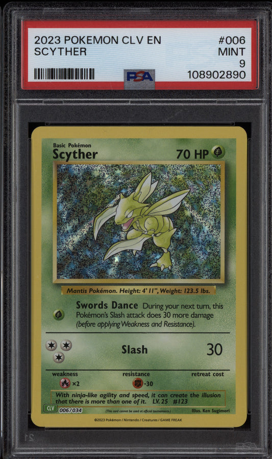 Scyther 2023 Pokemon CLV Classic 006/034 PSA 9