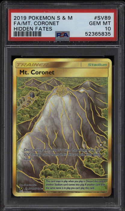 Mt. Coronet 2019 Pokemon Sun & Moon Hidden Fates SV89/SV94 PSA 10