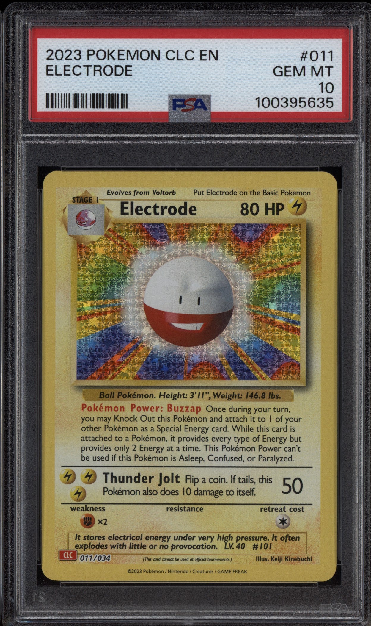 Electrode 2023 Pokemon CLC Classic 011/034 PSA 10