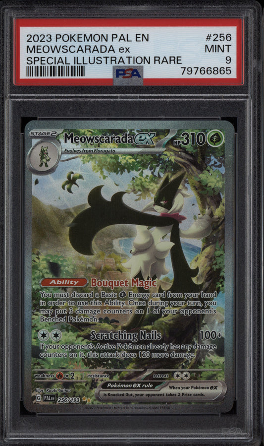 Meowscarada ex 2023 Pokemon Paldea Evolved Special Illustration 256/193 PSA 9
