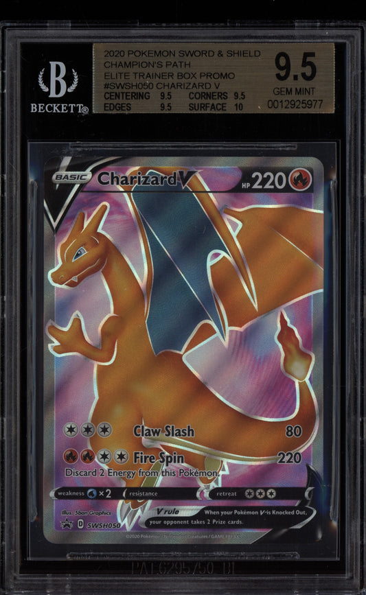 Charizard V 2020 Pokemon Champion's Path Elite Trainer Box Promo SWSH050 BGS 9.5