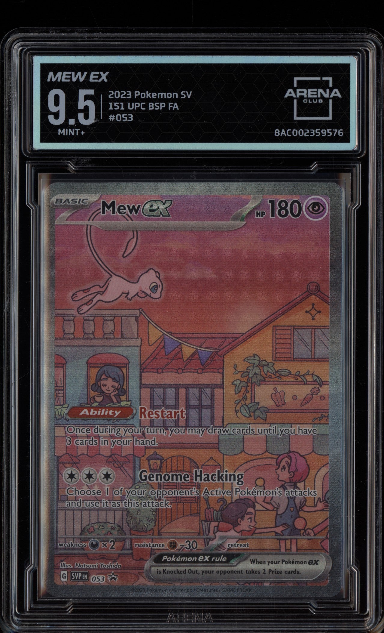 Mew ex 2023 Pokemon 151 Ultra-Premium Black Star Promo 053 Arena Club 9.5