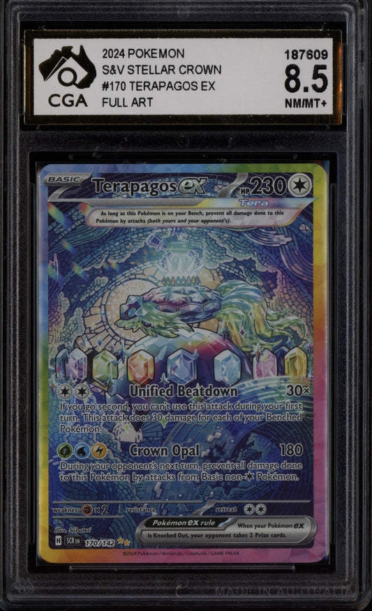 Terapagos ex 2024 Pokemon Stellar Crown SIR 170/142 CGA 8.5
