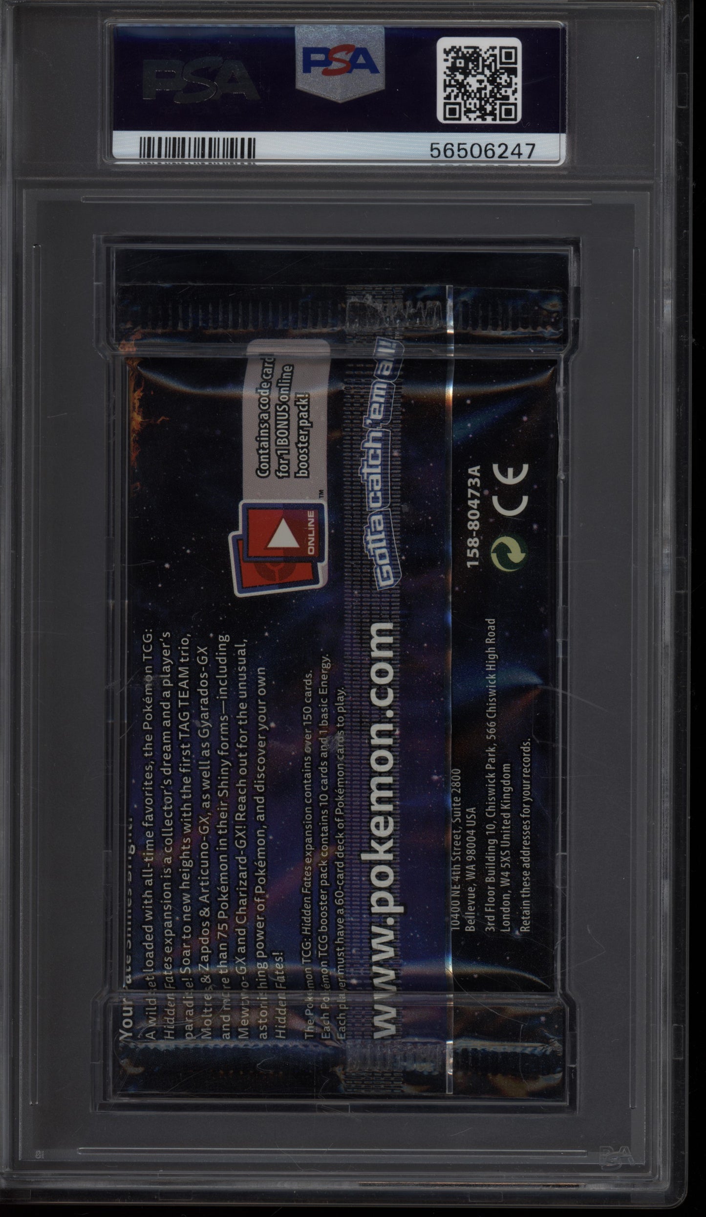 Foil Pack Legendary Birds 2019 Pokemon Hidden Fates International PSA 9
