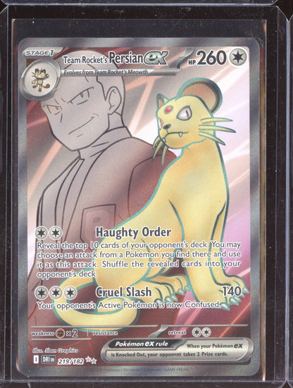 Team Rocket's Persian ex 2025 Pokemon Destined Rivals Ultra Rare 219/182