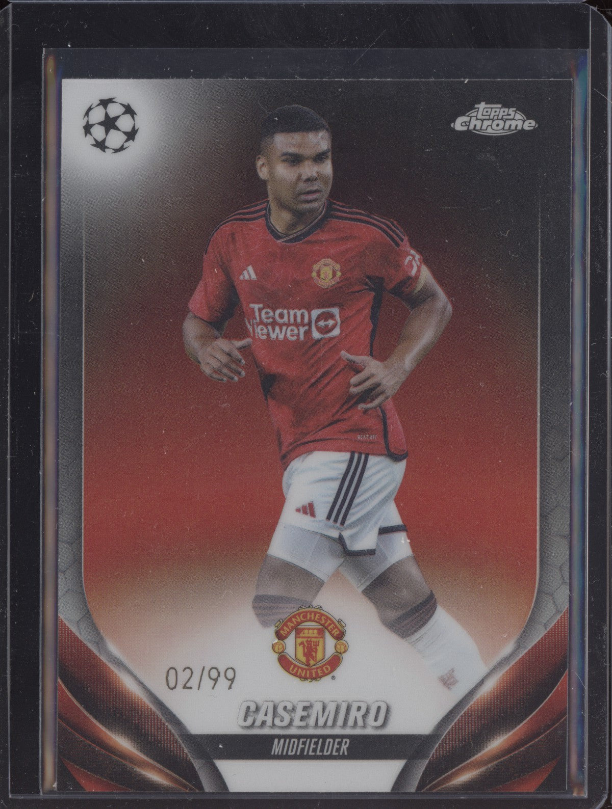 Casemiro 2023-24 Topps Chrome UEFA Club Color Match 2/99