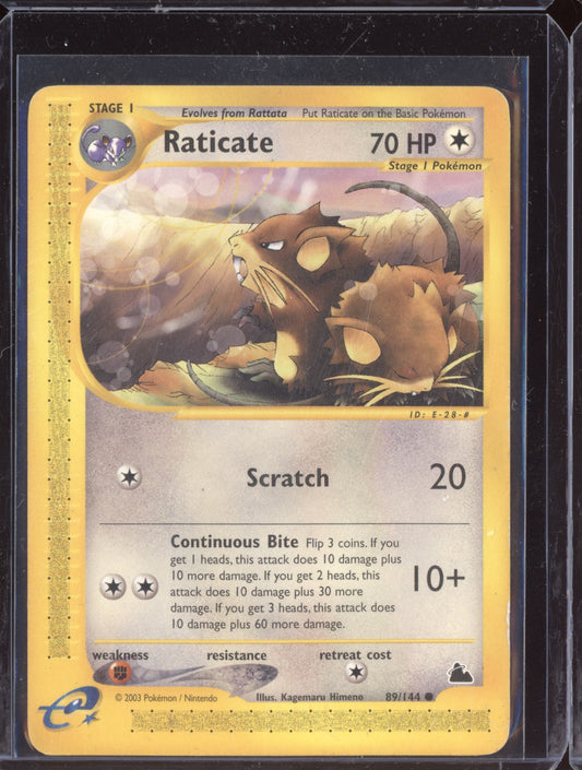 Raticate 2003 Pokemon Skyridge Common 089/144