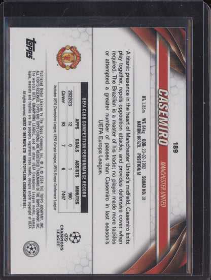 Casemiro 2023-24 Topps Chrome UEFA Club Color Match 2/99