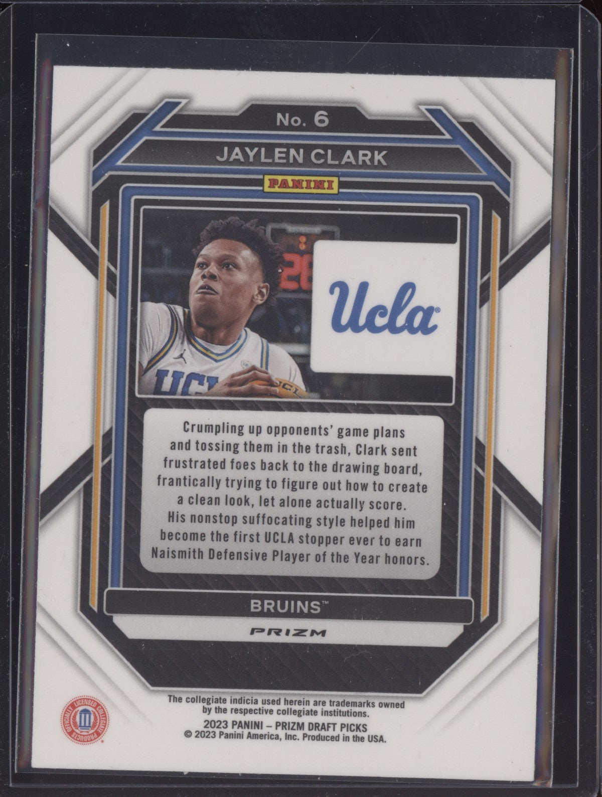 Jaylen Clark 2023-24 Panini Prizm Draft Purple Wave RC