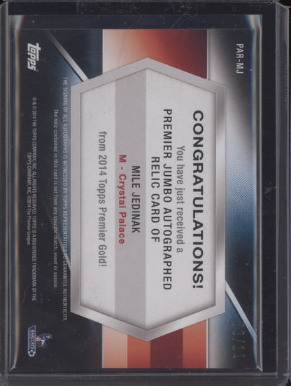 Mile Jedinak 2014 Topps Premier Gold Premier Jumbo Auto Relic 02/11