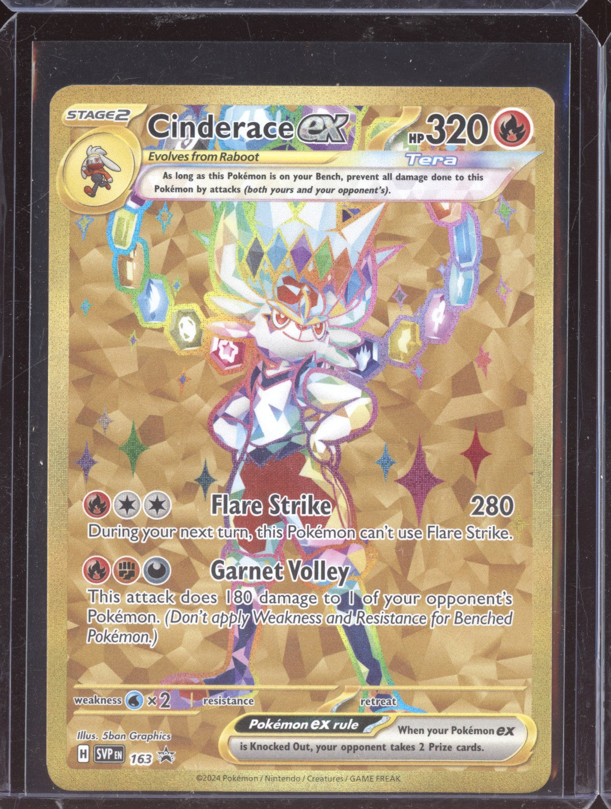 Cinderace ex 2024 Pokemon Stellar Crown Promo 163