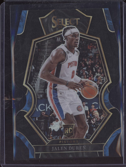 Jalen Duren 2022 Panini Select Black Die Cut RC 1/1