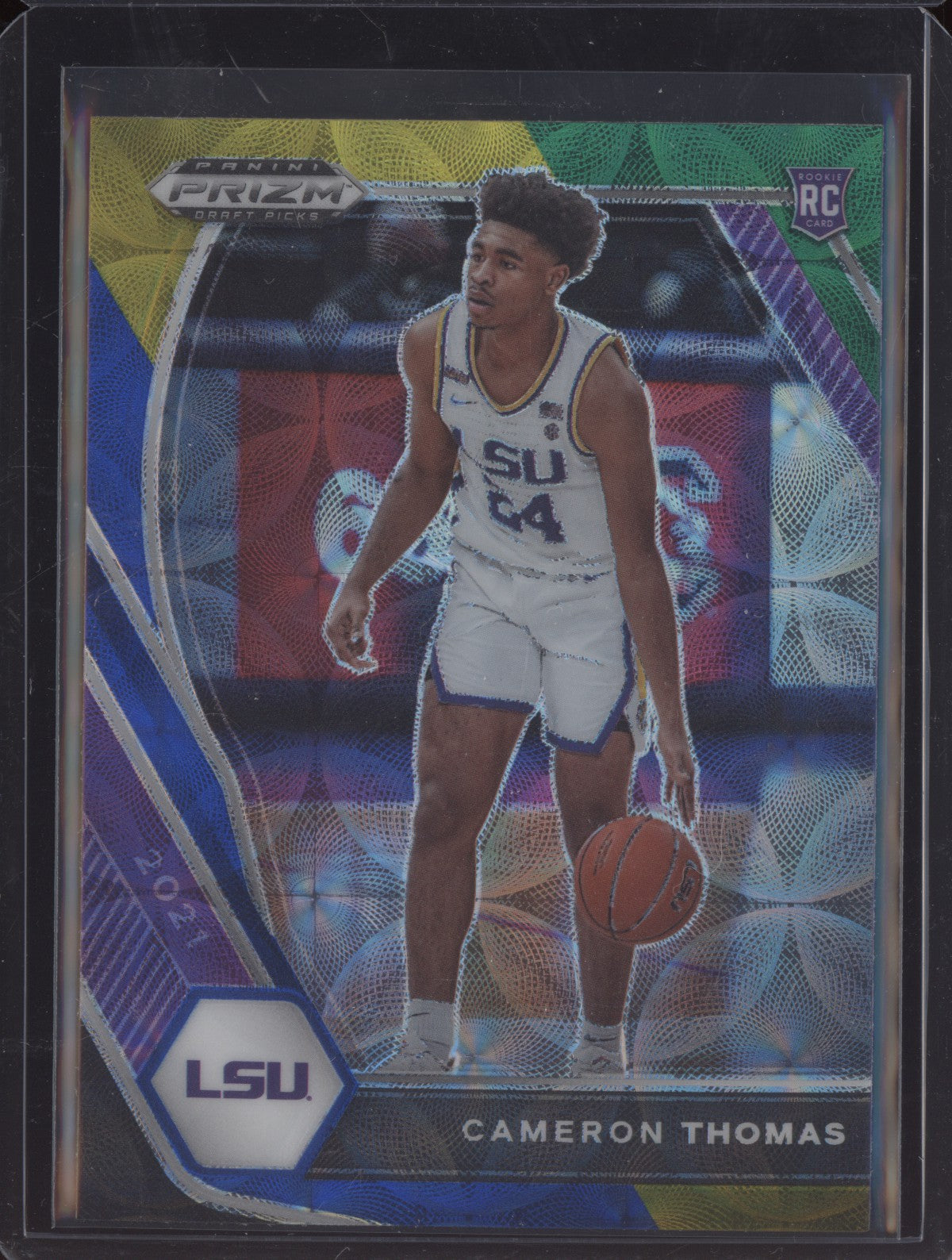 Cameron Thomas 2021-22 Panini Prizm Draft Blue Yellow Green RC