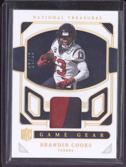 Brandin Cooks 2022 Panini National Treasures Game Gear Gold Patch 7/10