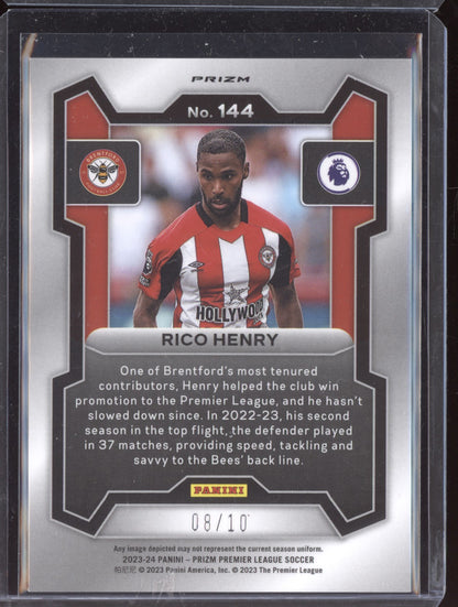 Rico Henry 2023-24 Panini Prizm Premier League Gold 8/10