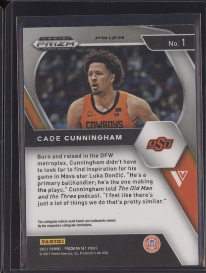 Cade Cunningham 2021-22 Panini Prizm Draft Silver RC