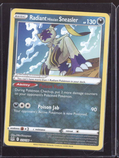 Radiant Hisuian Sneasler 2022 Pokemon Lost Origin Radiant Rare 123/196