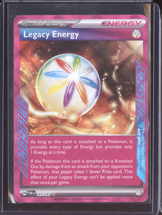 Legacy Energy 2024 Pokemon Twilight Masquerade ACE SPEC Rare 167/167