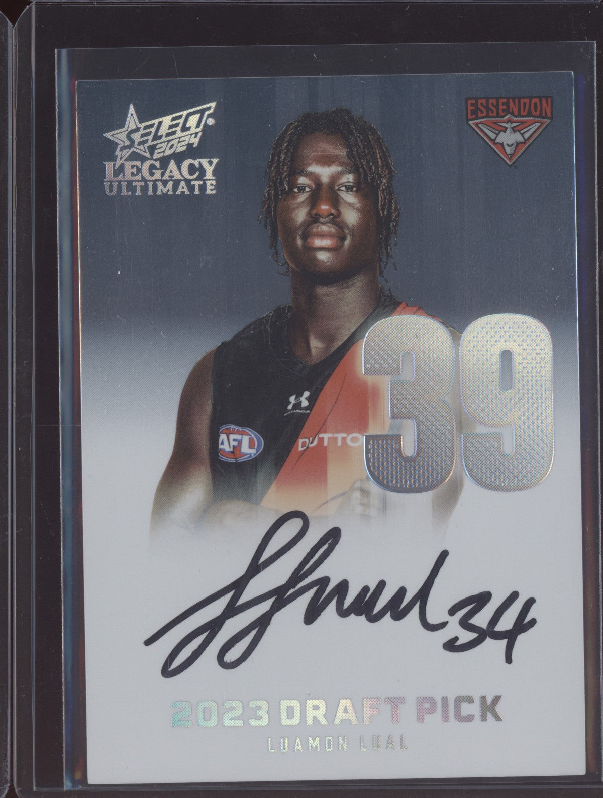 Luamon Lual 2024 Select Legacy Draft Pick Signature Platinum Draft # RC 39/40