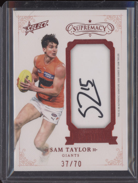 Sam Taylor 2024 Select Supremacy Franchise Future Signature 37/70
