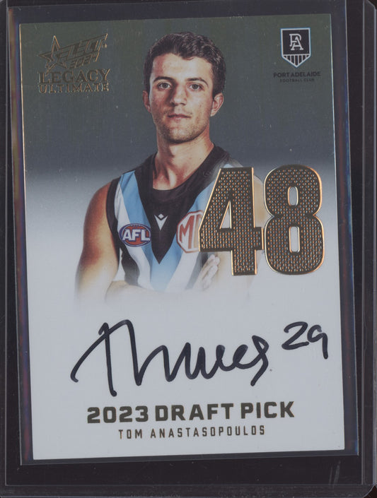 Tom Anastasopoulos 2024 Select Legacy Ultimate Draft Pick Signature Gold RC /85