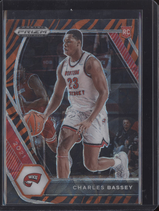 Charles Bassey 2021-22 Panini Prizm Draft Tiger RC