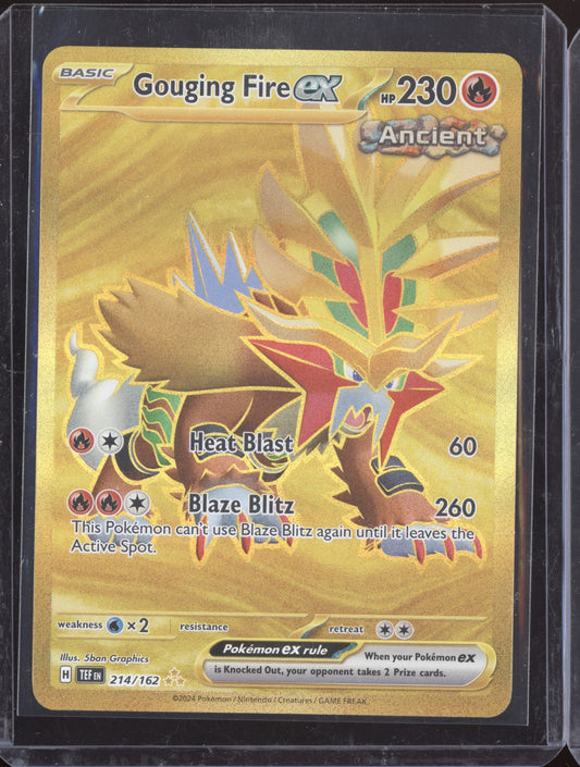 Gouging Fire ex 2024 Pokemon Temporal Forces Hyper Rare 214/162