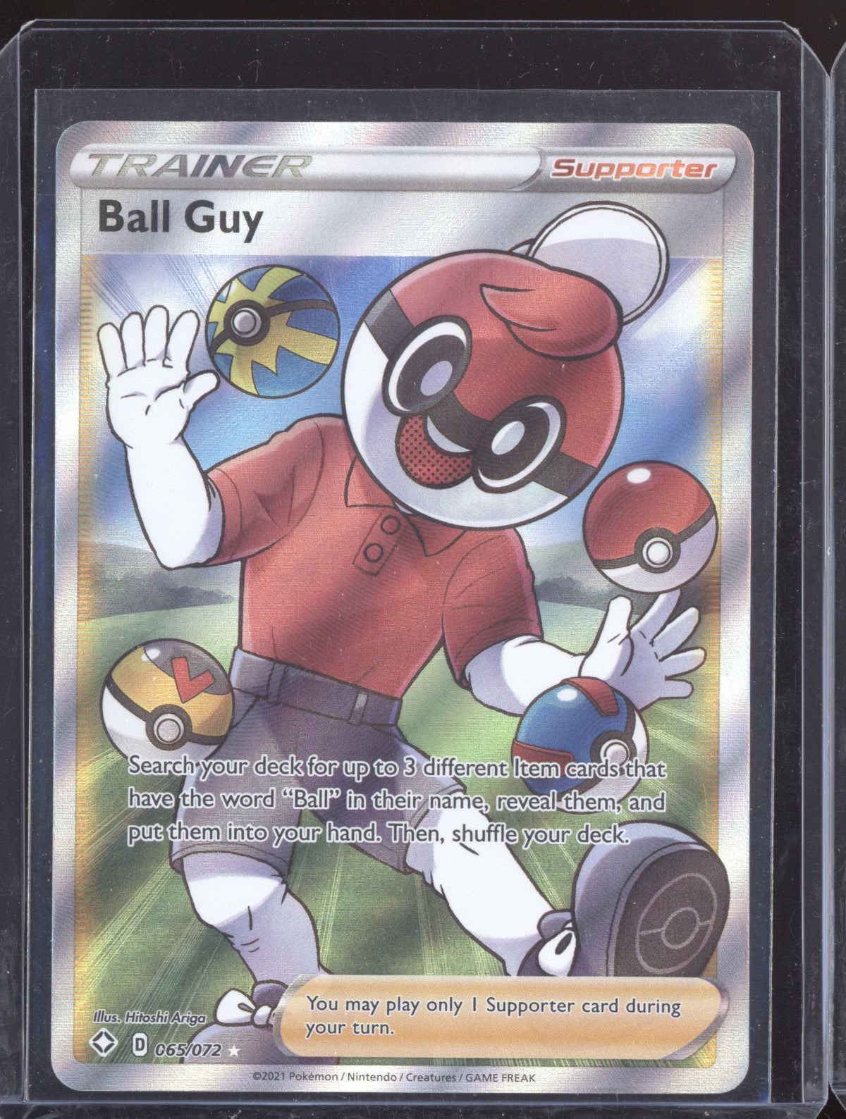 Ball Guy 2021 Pokemon Shining Fates Ultra Rare 065/072