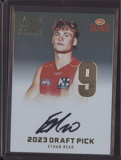 Ethan Read 2024 Select Legacy Ultimate Draft Pick Signature Gold Low RC 07/85