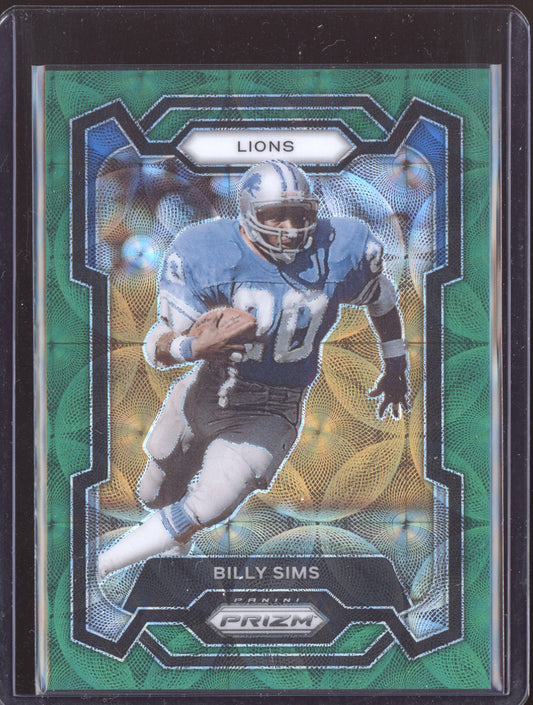 Billy Sims 2023 Panini Prizm Green Scope 6/75