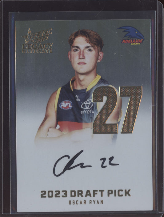 Oscar Ryan 2024 Select Legacy Ultimate Draft Pick Signature Gold RC 16/85