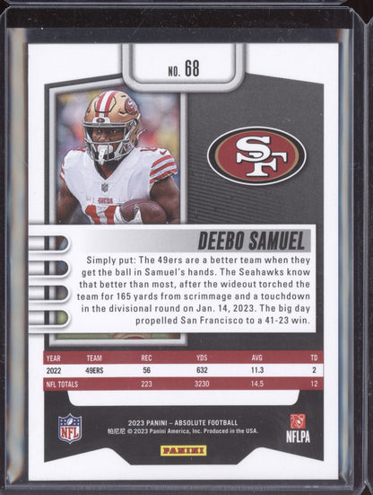 Deebo Samuel 2023 Panini Absolute Green 25/25