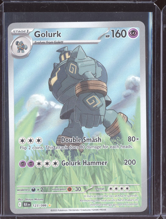 Golurk 2025 Pokemon Black Bolt Illustration Rare 123/086