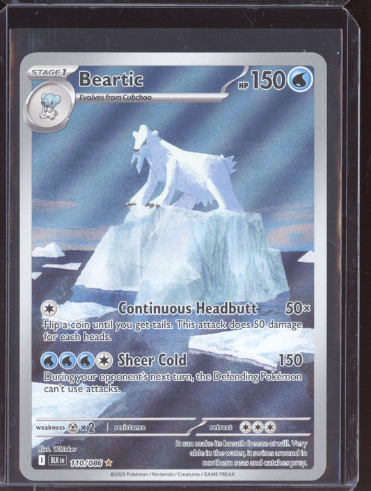 Beartic 2025 Pokemon Black Bolt Illustration Rare 110/086