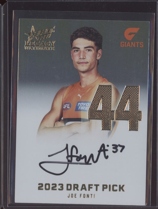 Joe Fonti 2024 Select Legacy Ultimate Draft Pick Signature Gold RC 25/85