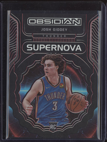 Josh Giddey 2021-22 Panini Obsidian Supernova Red Electric Etch RC 2/5