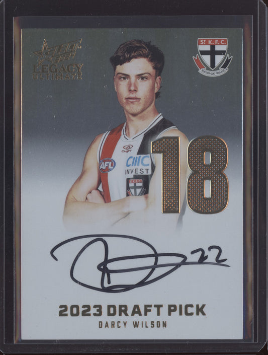 Darcy Wilson 2024 Select Legacy Ultimate Draft Pick Signature Gold RC 59/85