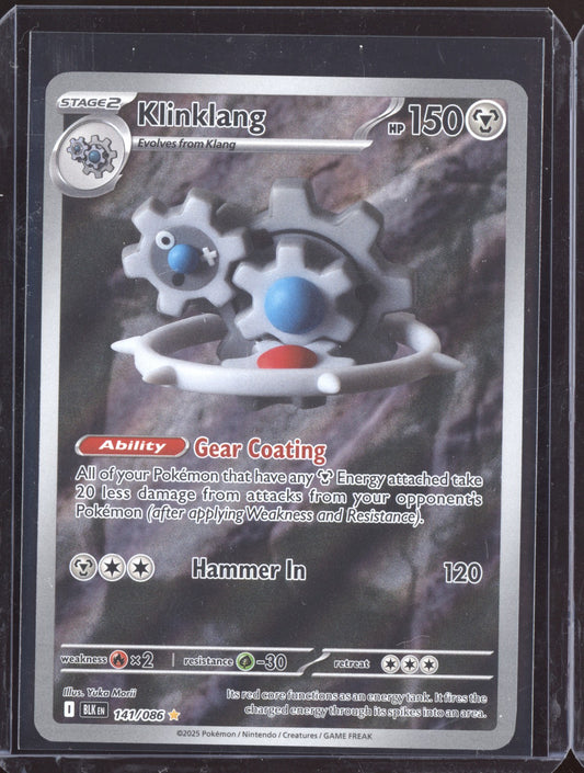 Klinklang 2025 Pokemon Black Bolt Illustration Rare 141/086