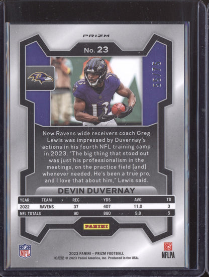 Devin Duvernay 2023 Panini Prizm Green Scope 55/75