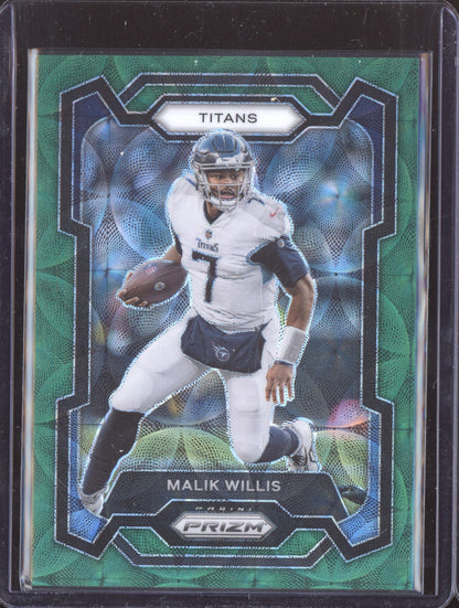 Malik Willis 2023 Panini Prizm Green Scope 13/75