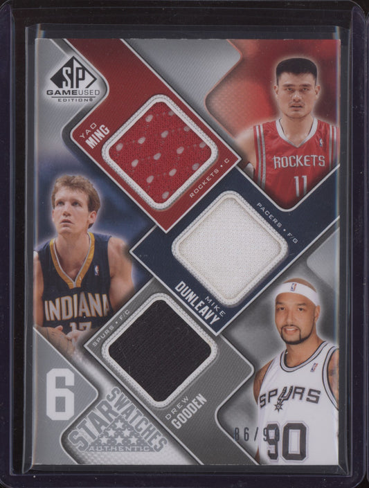 Yao Ming Stoudemire 2009-10 Upper Deck SP Game Used 6 Star Swatches Jersey 86/99