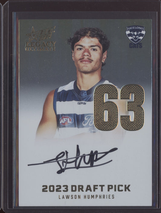 Lawson Humphries 2024 Select Legacy Ultimate Draft Pick Signature Gold RC 72/85