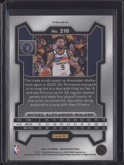 Nickeil Alexander-Walker 2023-24 Panini Prizm Red Sparkle