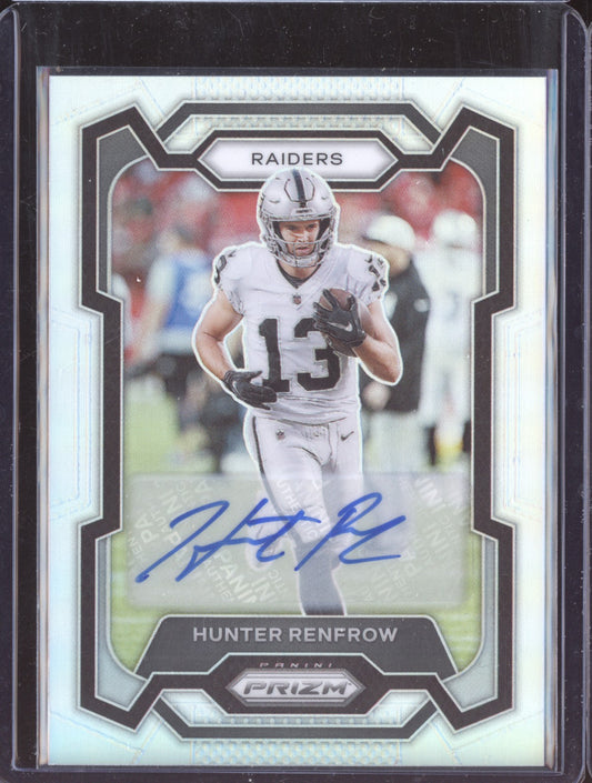Hunter Renfrow 2023 Panini Prizm Auto