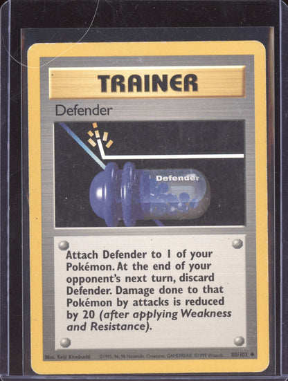 Defender 1999 Pokemon Base Set Uncommon 80/102