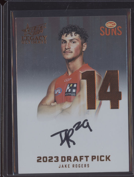 Jake Rogers 2024 Select Legacy Ultimate Draft Pick Signature Copper RC 96/175